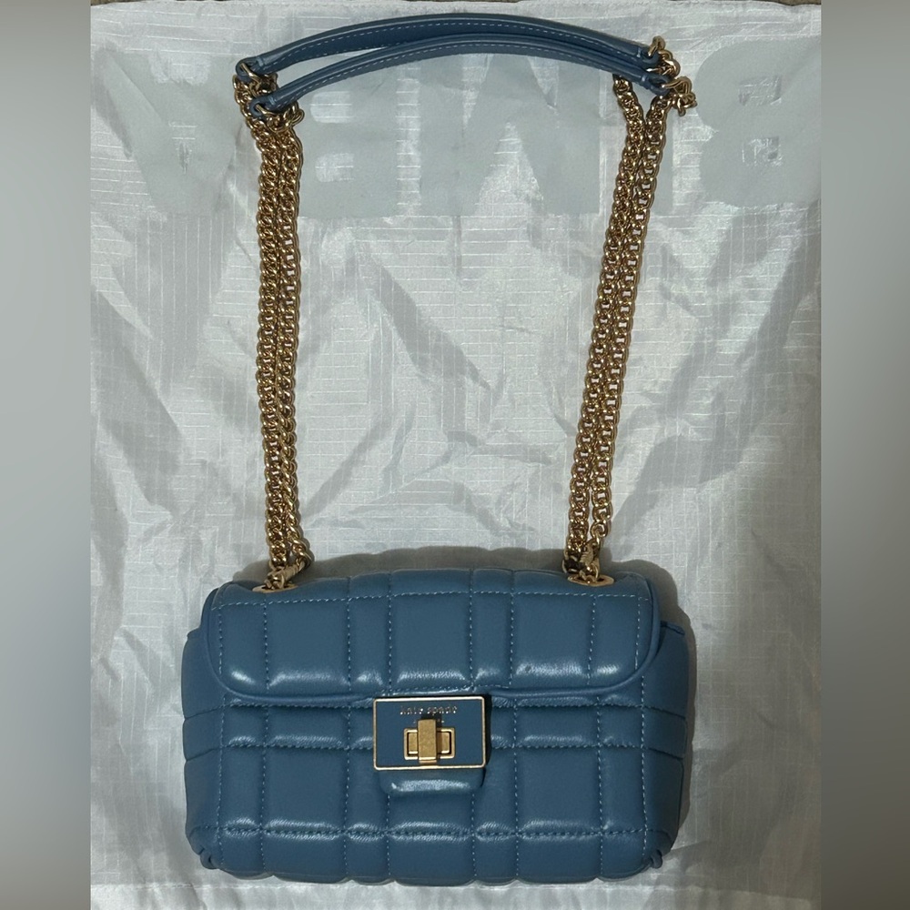 Kate Spade Quilted Blue Chain Shoulder or Crossbody Bag
